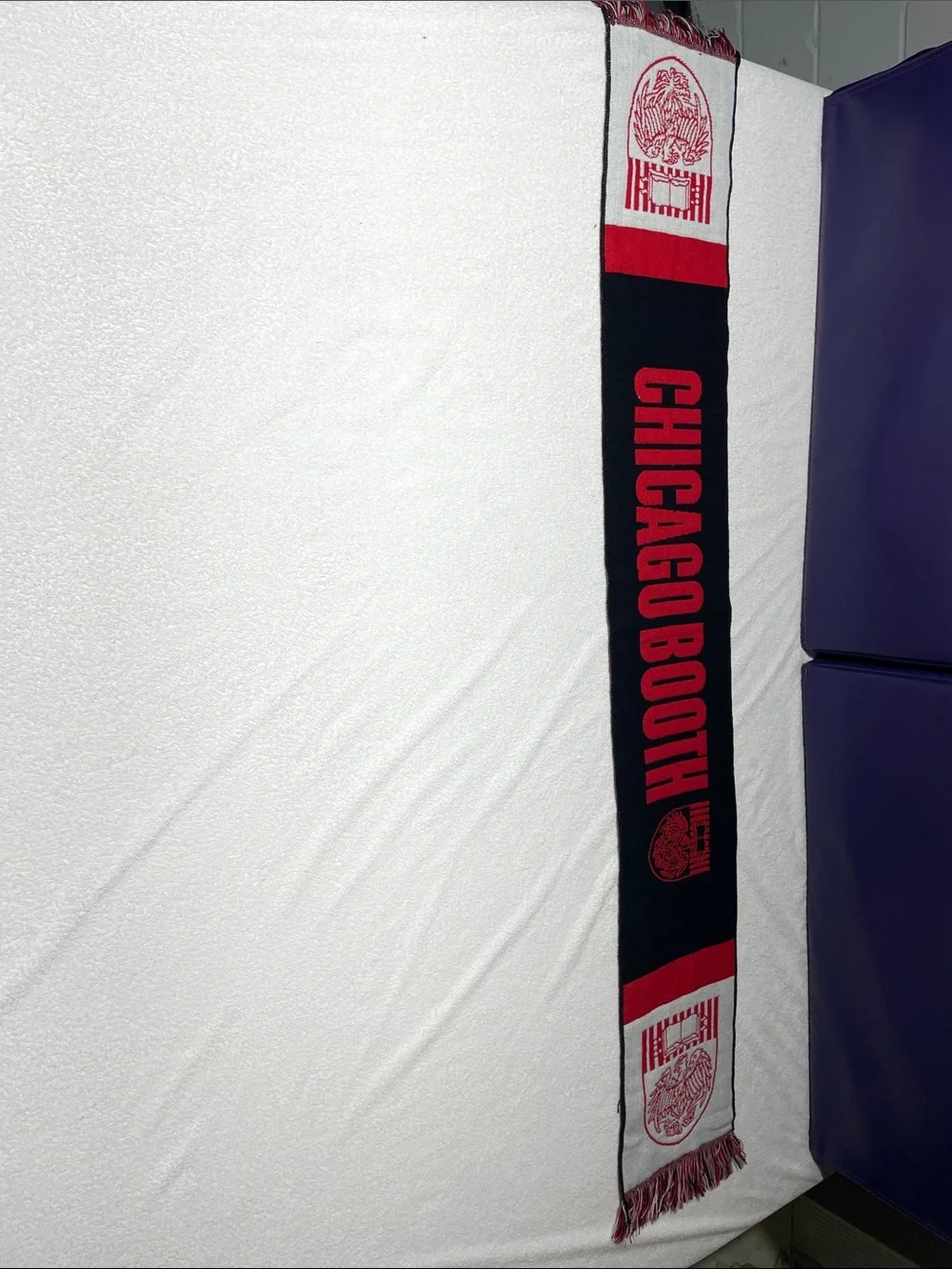 Chicago Booth Black & Red Logo Scarf